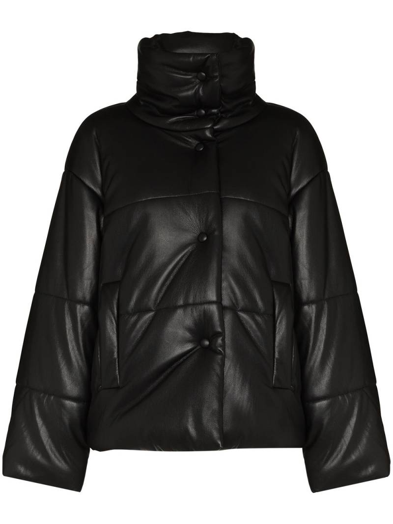 Nanushka Hide vegan leather puffer jacket - Black von Nanushka