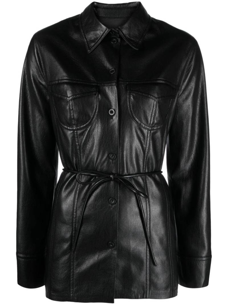 Nanushka Karline faux-leather shirt - Black von Nanushka