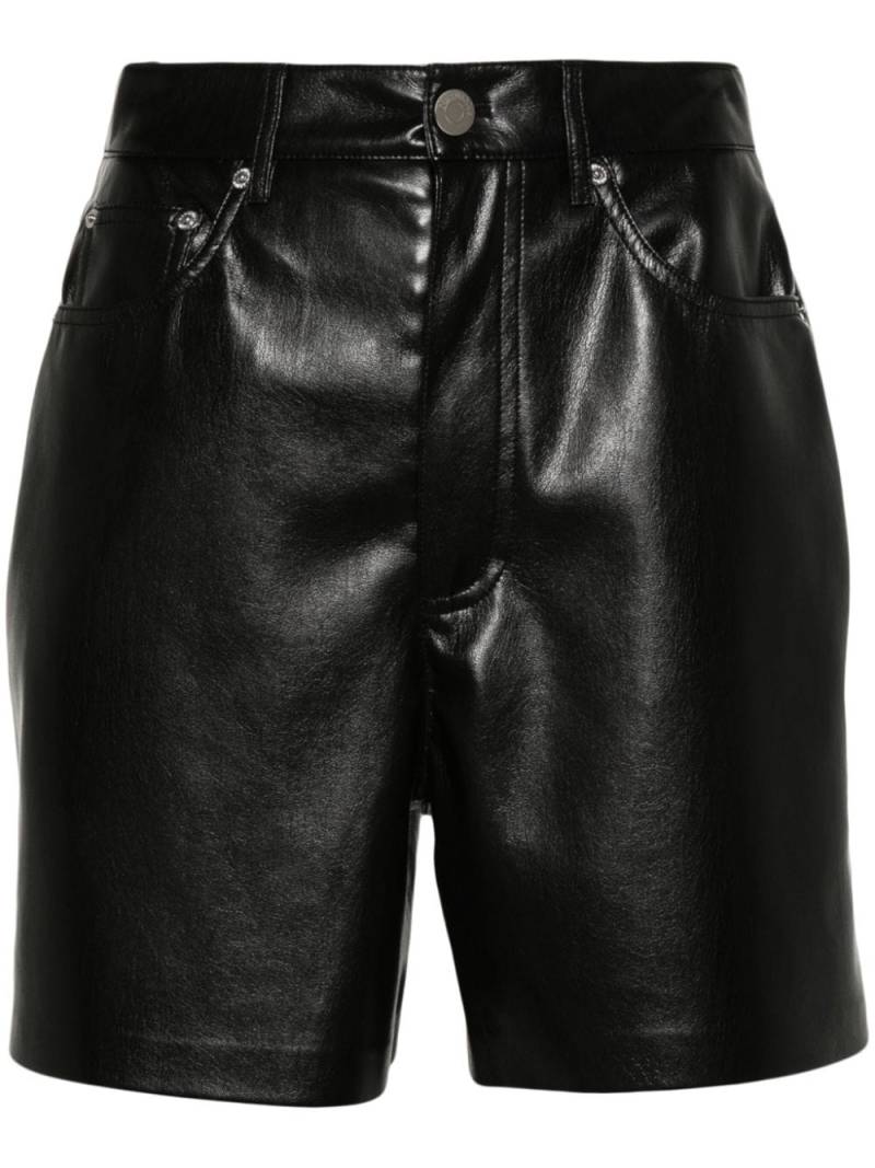 Nanushka Leana high-waisted pebbled shorts - Black von Nanushka