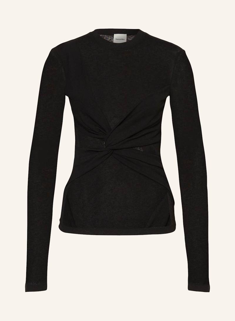 Nanushka Longsleeve Izolda schwarz von Nanushka