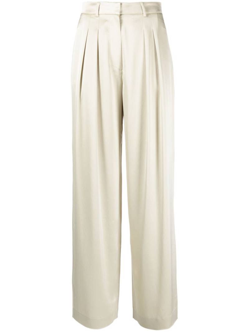 Nanushka Lynda straight-leg satin trousers - Neutrals von Nanushka