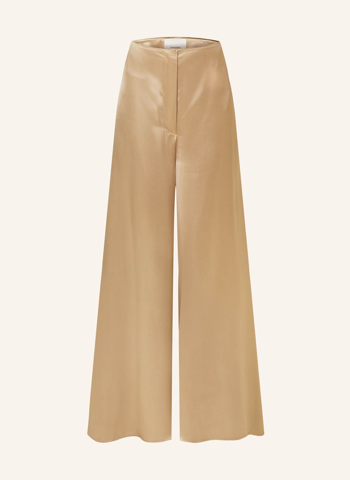 Nanushka Marlenehose Zaniah Aus Satin beige Nanushka Marlenehose Zaniah Aus Satin beige von Nanushka