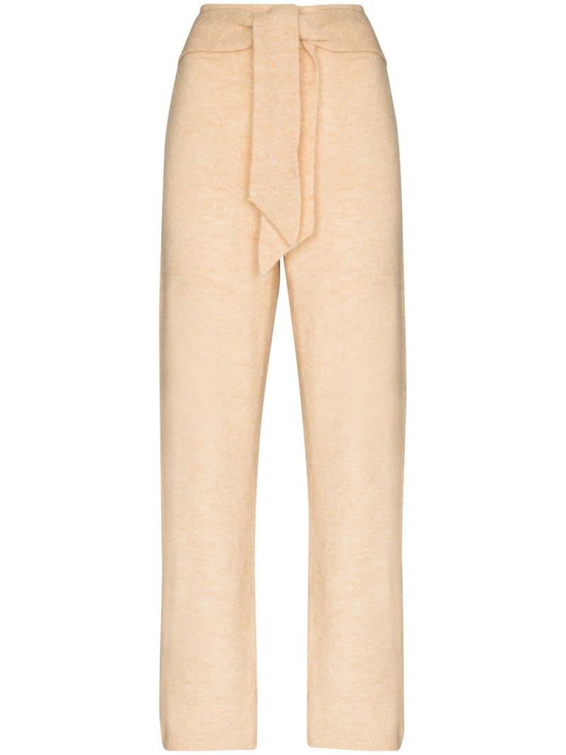 Nanushka tied waist knit trousers - Neutrals von Nanushka