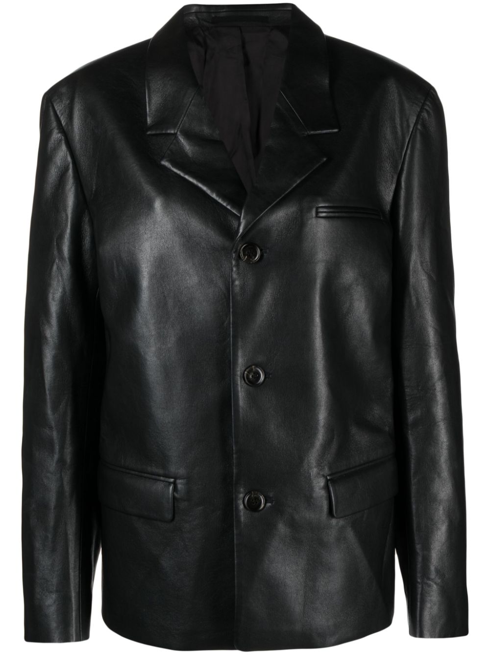 Nanushka Rox regenerated-leather blazer - Black von Nanushka