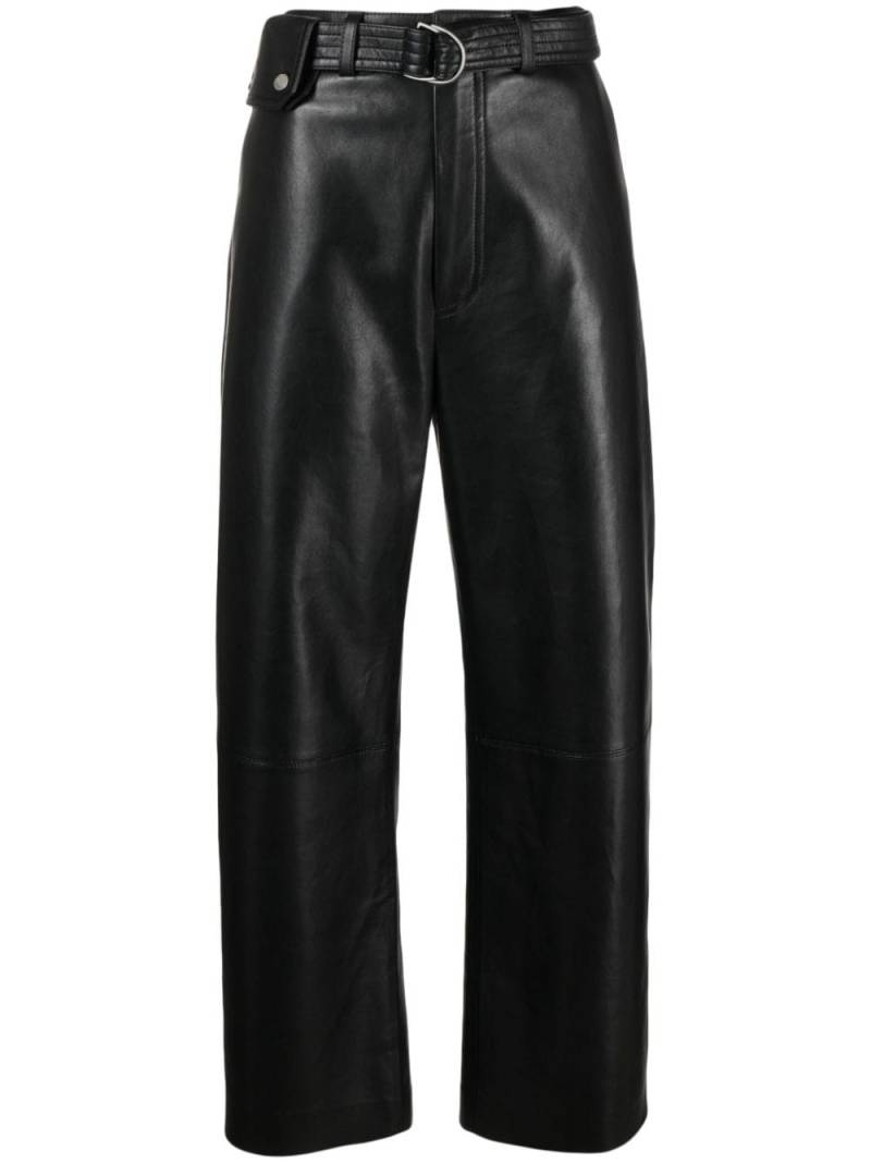 Nanushka Sanna belted faux-leather trousers - Black von Nanushka