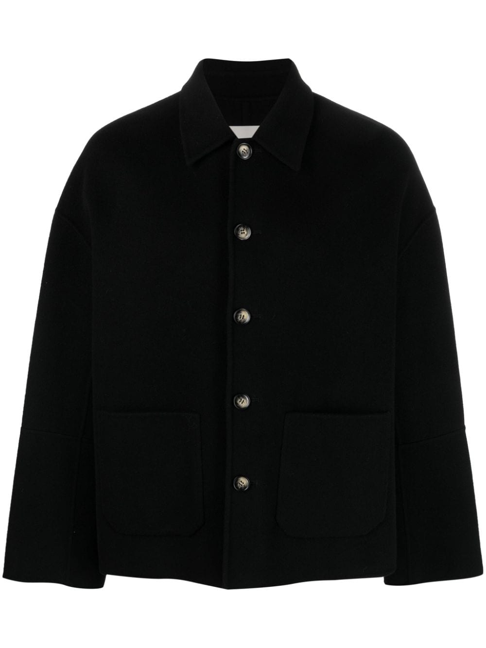 Nanushka Seger wool-silk shirt jacket - Black von Nanushka