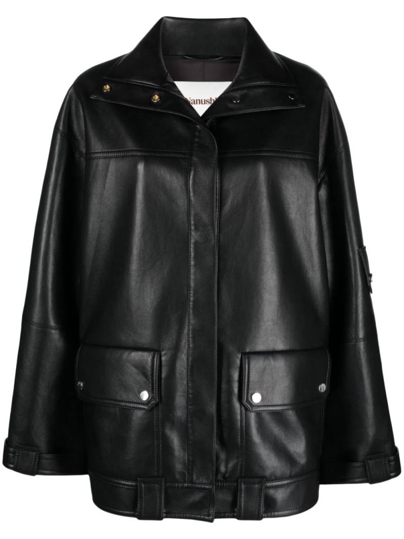 Nanushka Silva panelled faux-leather jacket - Black von Nanushka