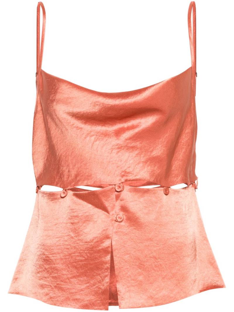 Nanushka Silvine satin top - Orange von Nanushka