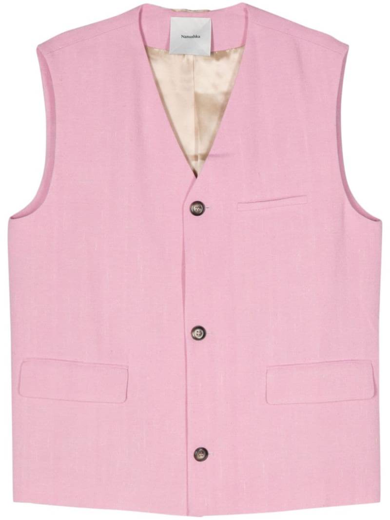 Nanushka Temme tweed vest - Pink von Nanushka