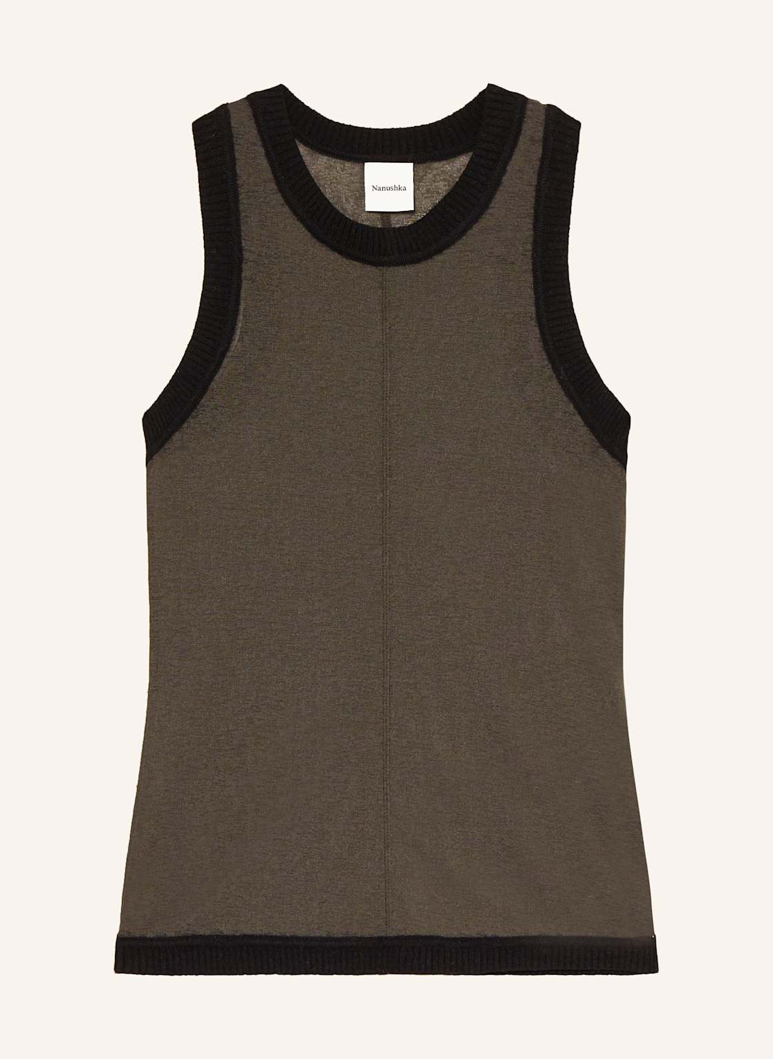 Nanushka Top Denalie Im Materialmix schwarz Nanushka Top Denalie Im Materialmix schwarz von Nanushka
