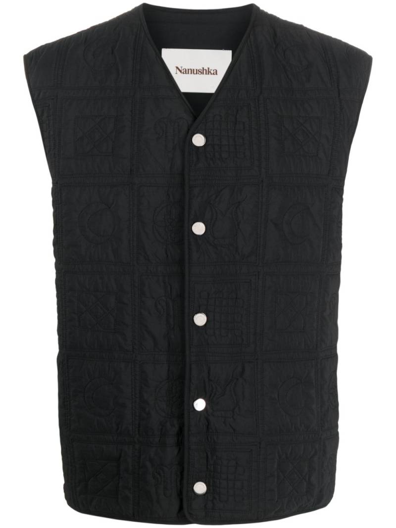 Nanushka Tywen quilted padded gilet - Black von Nanushka