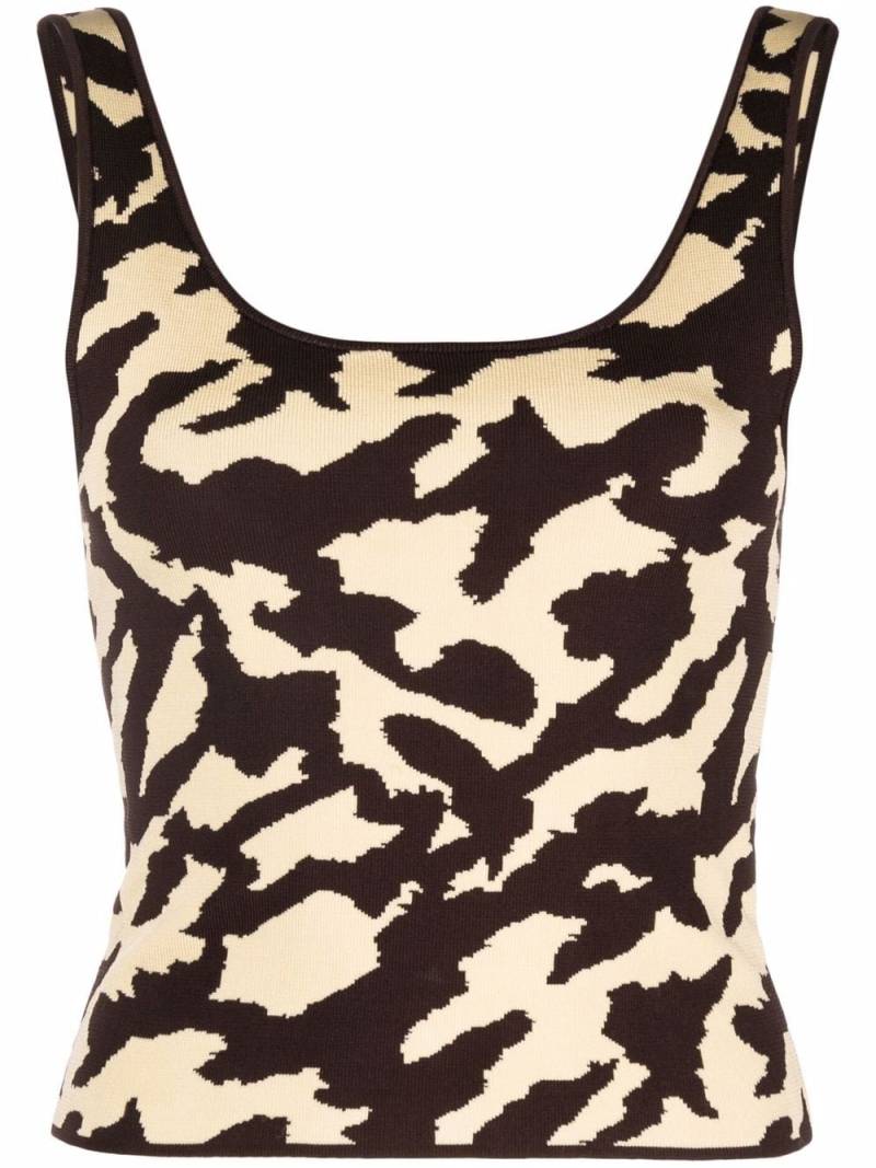 Nanushka animal-jacquard tank top - Neutrals von Nanushka