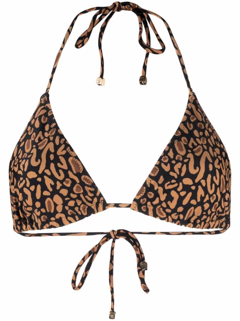 Nanushka animal-print triangle-cup bikini top - Brown von Nanushka