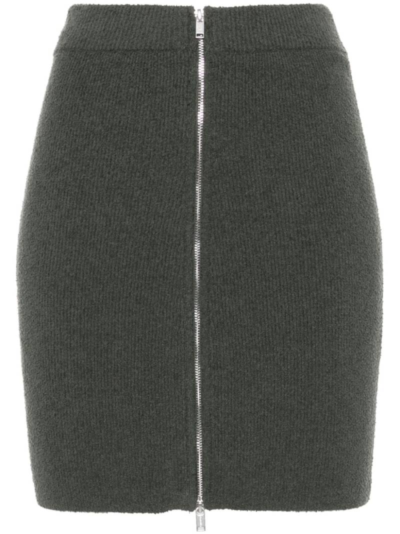 Nanushka bouclé zip-up miniskirt - Grey von Nanushka