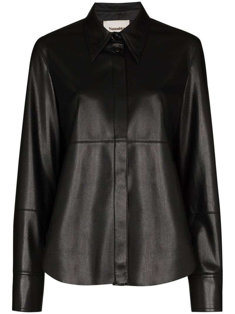 Nanushka button-up long-sleeve shirt - Black von Nanushka