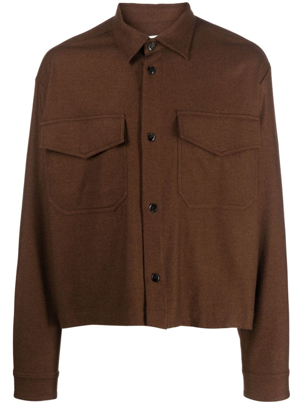 Nanushka button-up long-sleeve shirt - Brown von Nanushka