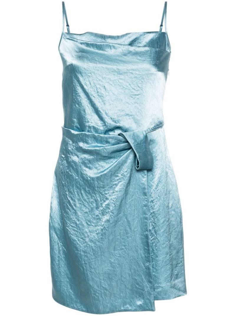 Nanushka crinkled-finish satin minidress - Blue von Nanushka