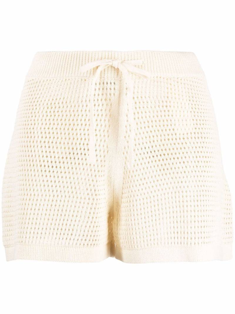 Nanushka crochet tie-fastening shorts - Neutrals von Nanushka