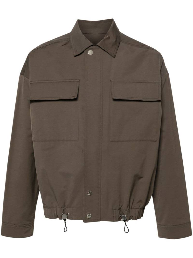 Nanushka drawstring twill shirt jacket - Brown von Nanushka