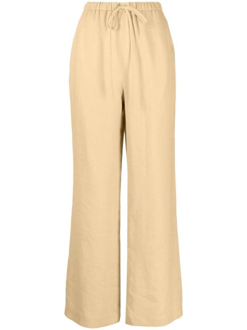 Nanushka drawstring -waist linen trousers - Yellow von Nanushka