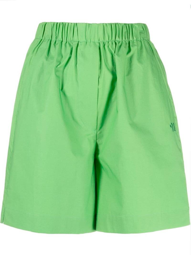 Nanushka elasticated-waistband cotton shorts - Green von Nanushka