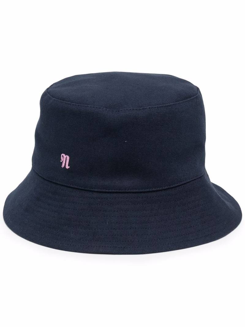 Nanushka embroidered-logo bucket hat - Blue von Nanushka