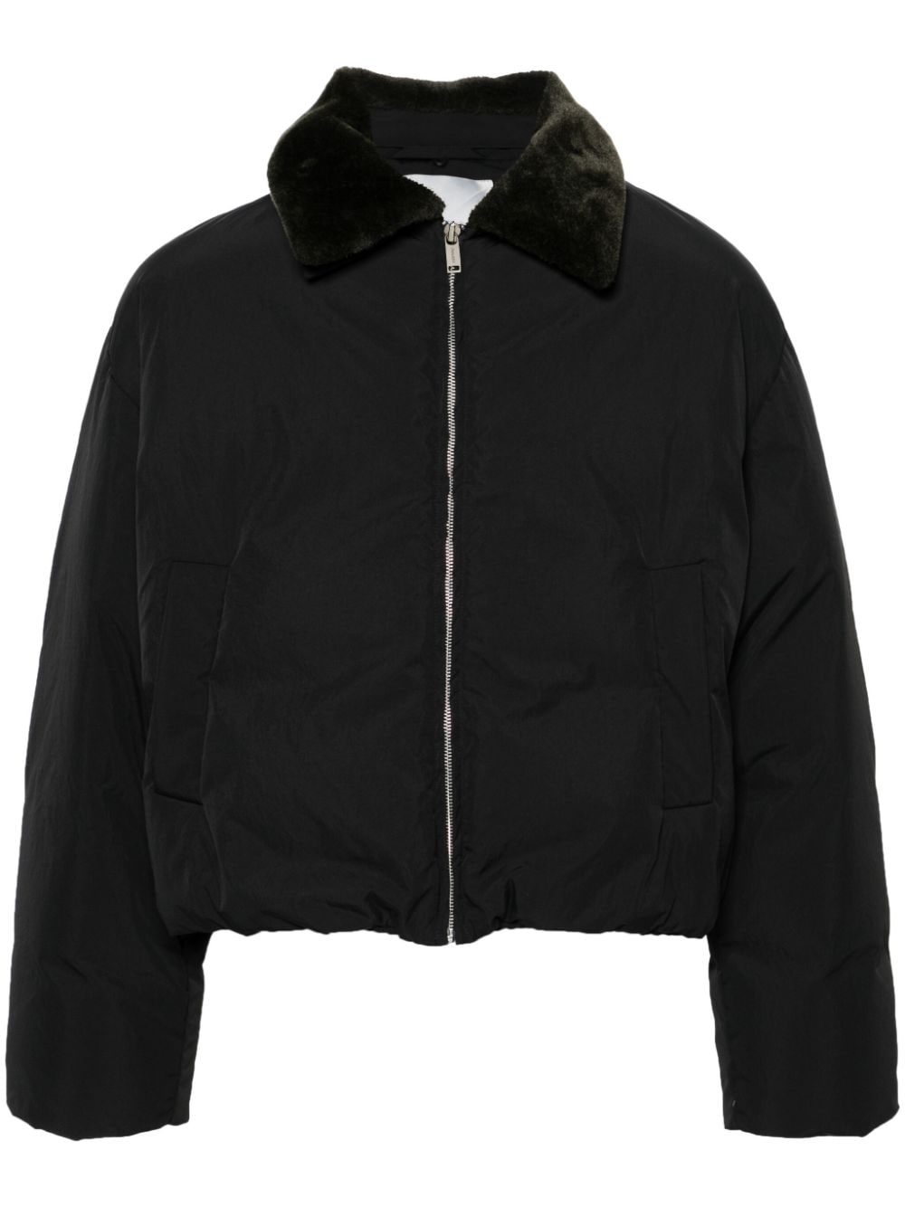 Nanushka faux fur-collar puffer jacket - Black von Nanushka