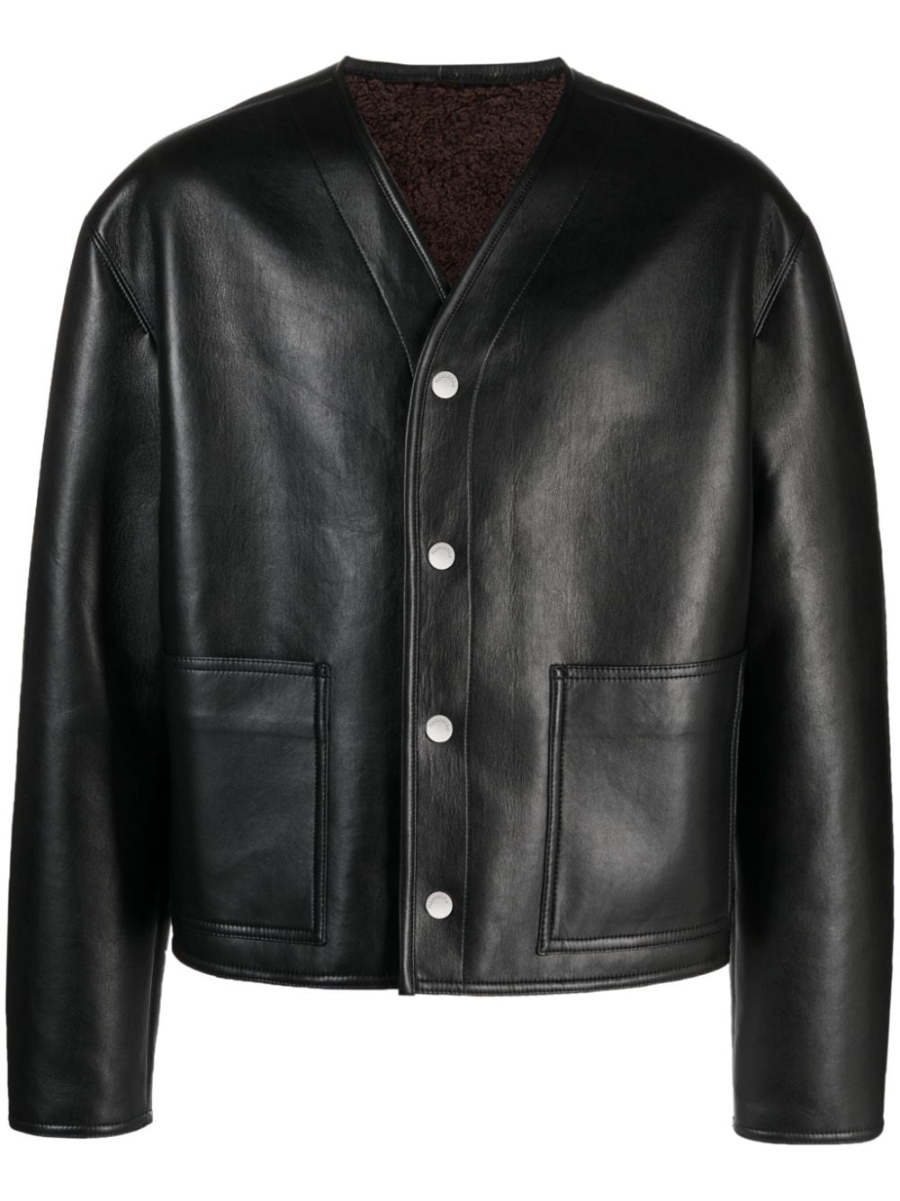 Nanushka faux-leather bomber jacket - Black von Nanushka