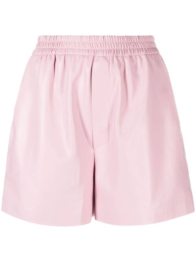 Nanushka faux-leather boxer shorts - Pink von Nanushka