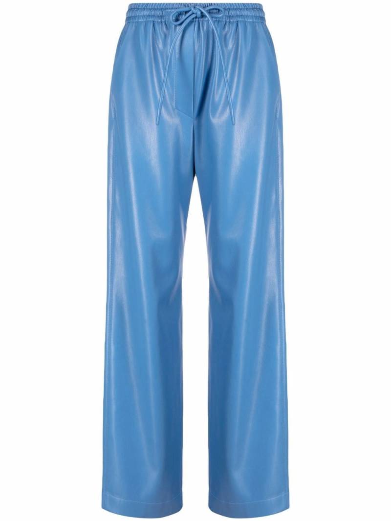 Nanushka faux-leather drawstring-waist trousers - Blue von Nanushka