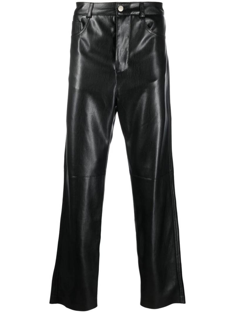 Nanushka faux-leather straight-leg trousers - Black von Nanushka