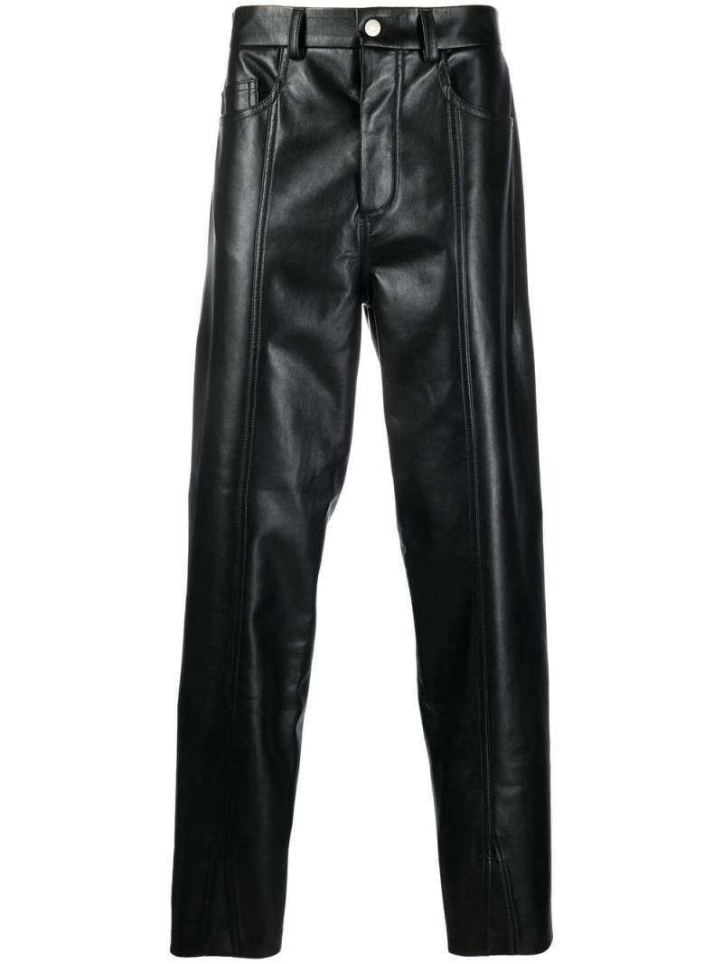 Nanushka faux-leather straight-leg trousers - Black von Nanushka