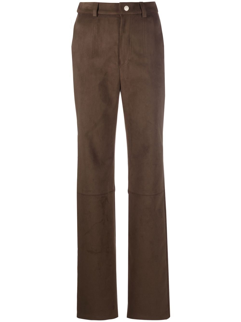 Nanushka faux-suede straight-leg trousers - Brown von Nanushka