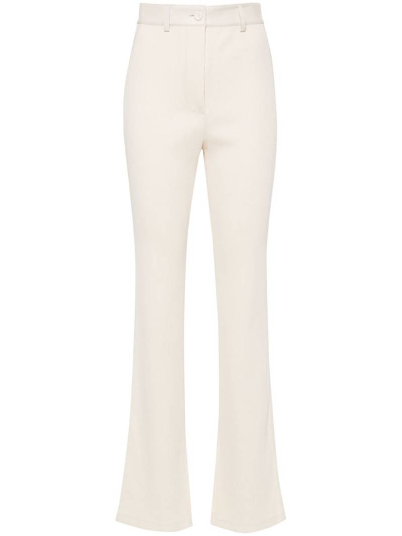 Nanushka fine-ribbed bootcut trousers - Neutrals von Nanushka