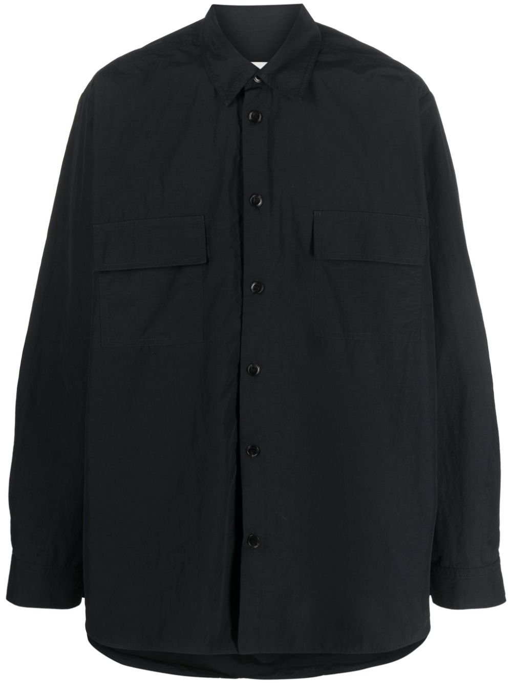 Nanushka flap-pocket pyjama shirt - Black von Nanushka