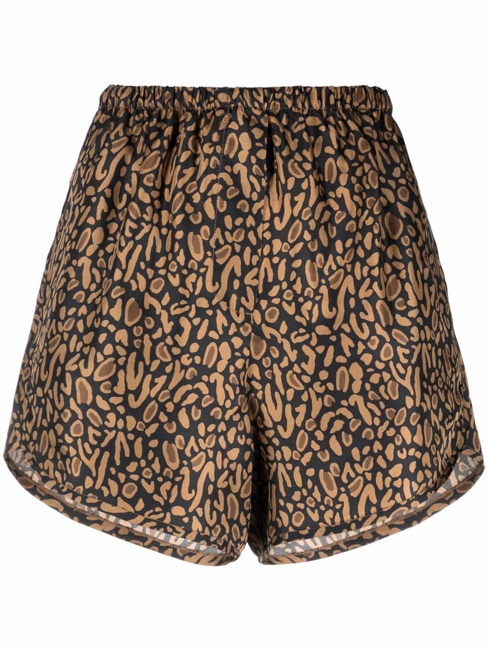 Nanushka high-waisted graphic-print shorts - Brown von Nanushka