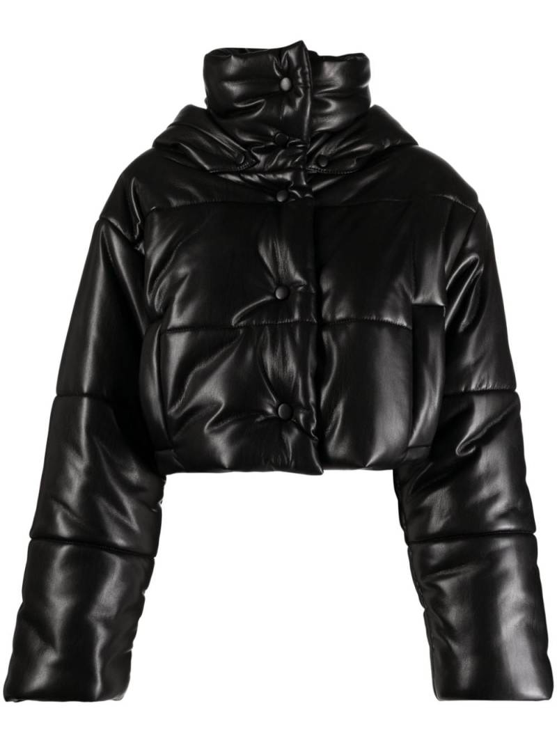 Nanushka hooded cropped puffer jacket - Black von Nanushka