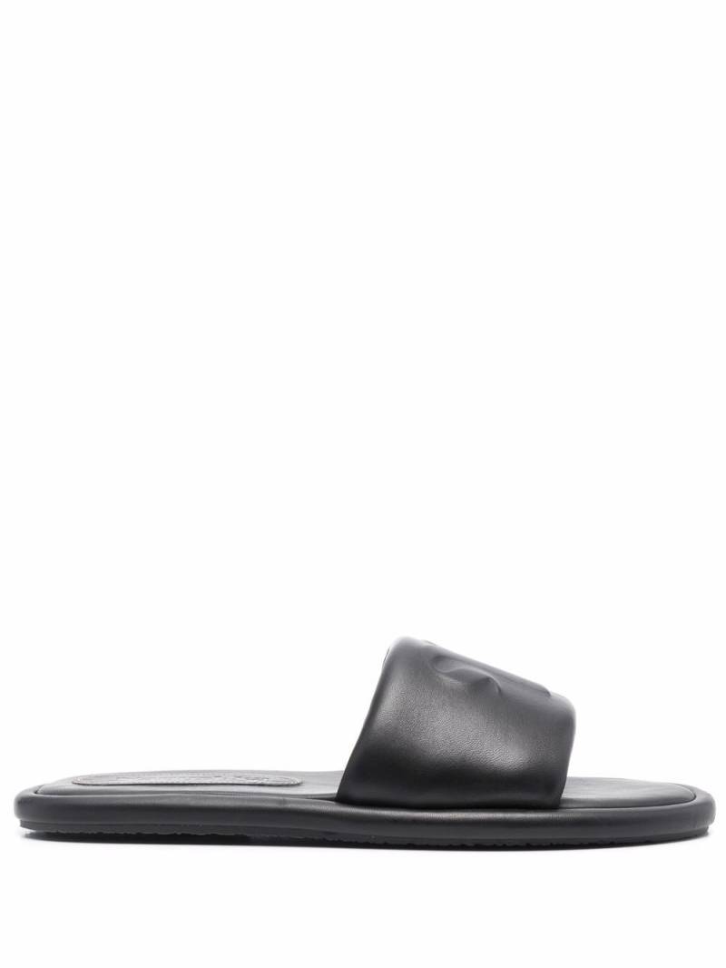 Nanushka logo-embossed leather sandals - Black von Nanushka