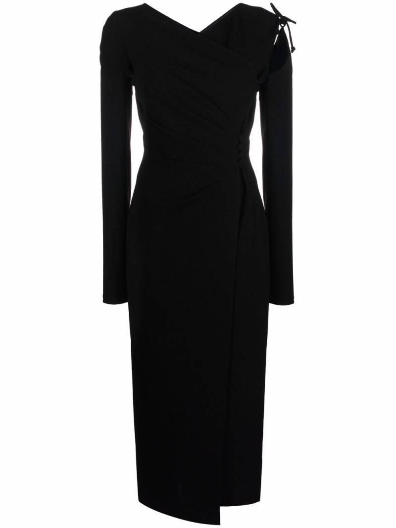 Nanushka long-sleeved wrap dress - Black von Nanushka