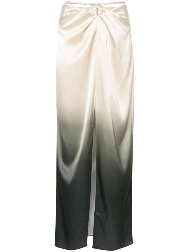 Nanushka ombré satin maxi skirt - Yellow von Nanushka