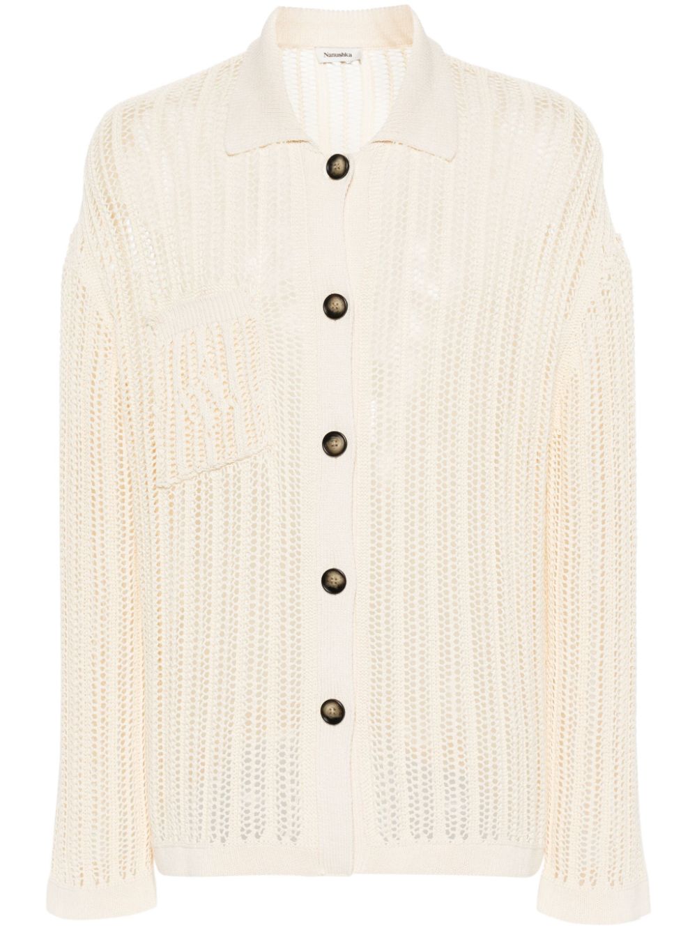 Nanushka open-knit cotton cardigan - Neutrals von Nanushka