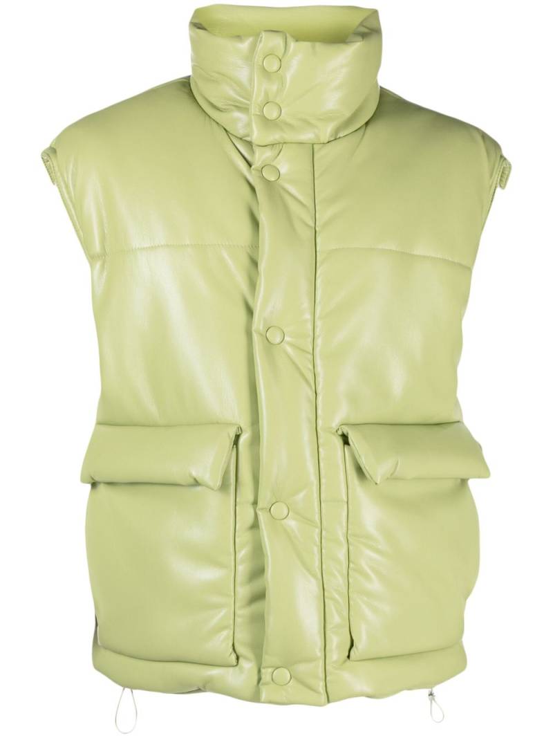 Nanushka padded leather gilet - Green von Nanushka