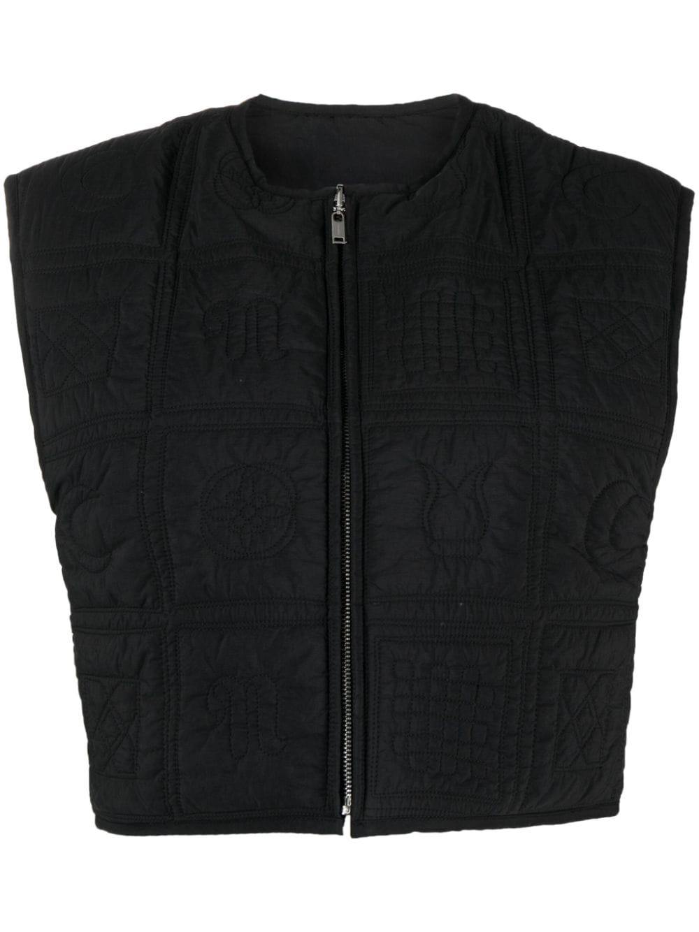 Nanushka quilted crop gilet - Black von Nanushka