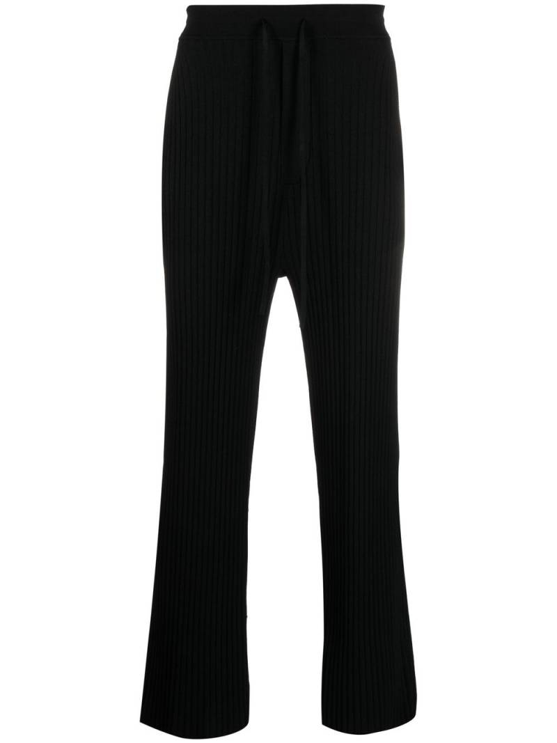 Nanushka ribbed-knit straight-leg trousers - Black von Nanushka