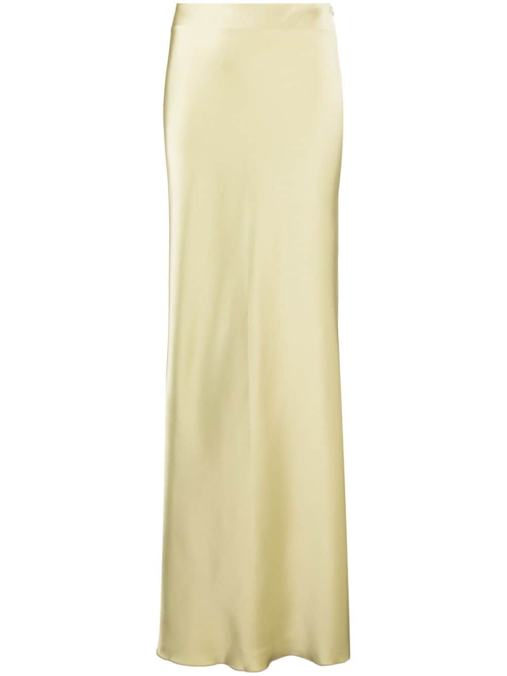 Nanushka satin-finish maxi straight skirt - Green von Nanushka