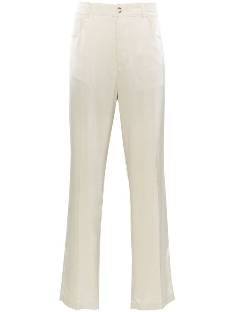 Nanushka satin straight-leg trousers - Neutrals von Nanushka