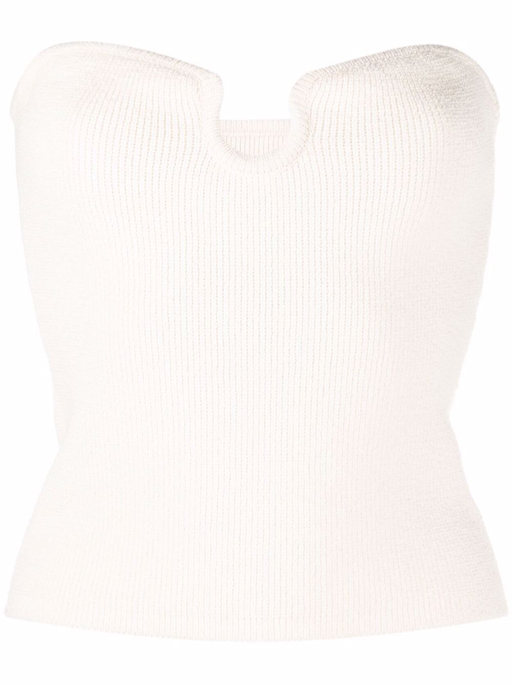 Nanushka strapless knitted top - White von Nanushka