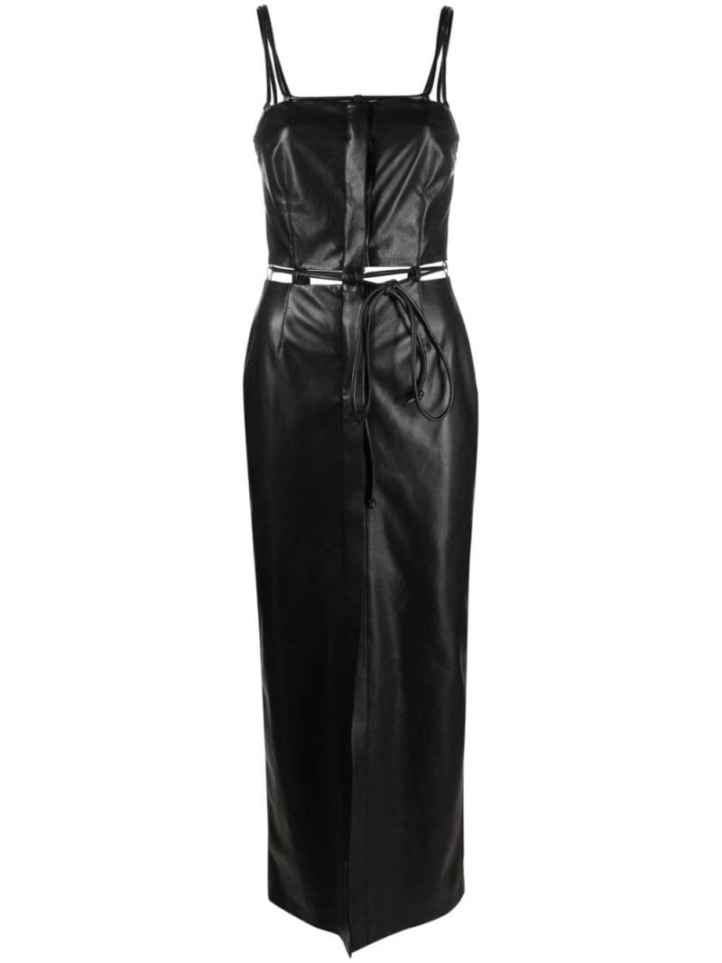 Nanushka tie-detail faux-leather maxi dress - Black von Nanushka