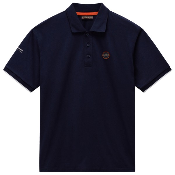 Napapijri - E-Badge Sum - Polo-Shirt Gr L blau von Napapijri