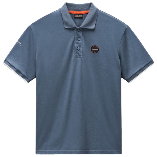 Napapijri - E-Badge Sum - Polo-Shirt Gr L blau von Napapijri